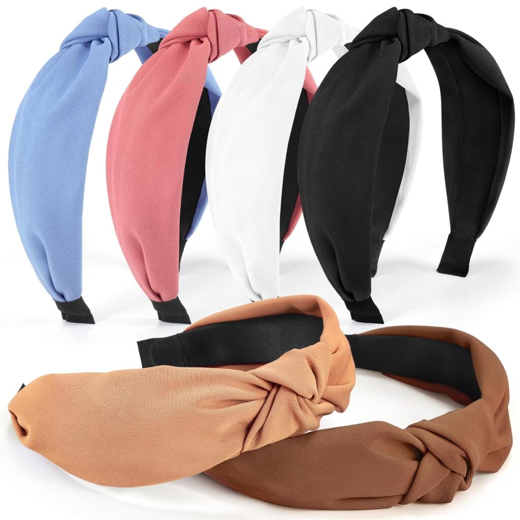 Headbands for Women Girls – 6PCS Stylish Top Knotted Headbands – Knotted Headband for Women – Head Bands Wide Hairband Hair Accessories